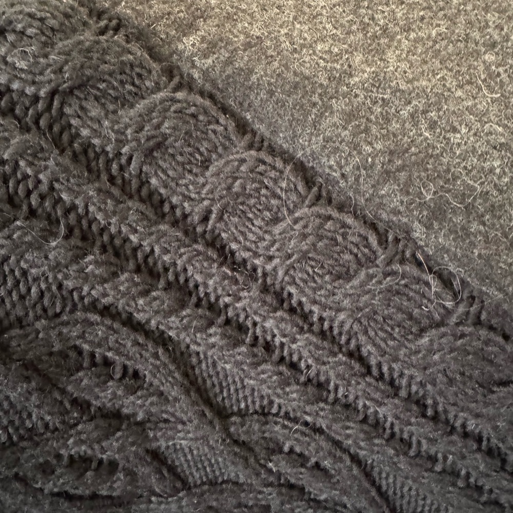 Anthropologie Sleeping on snow Poncho cabled cotillion wool alpaca pullover NWOT - Picture 13 of 14